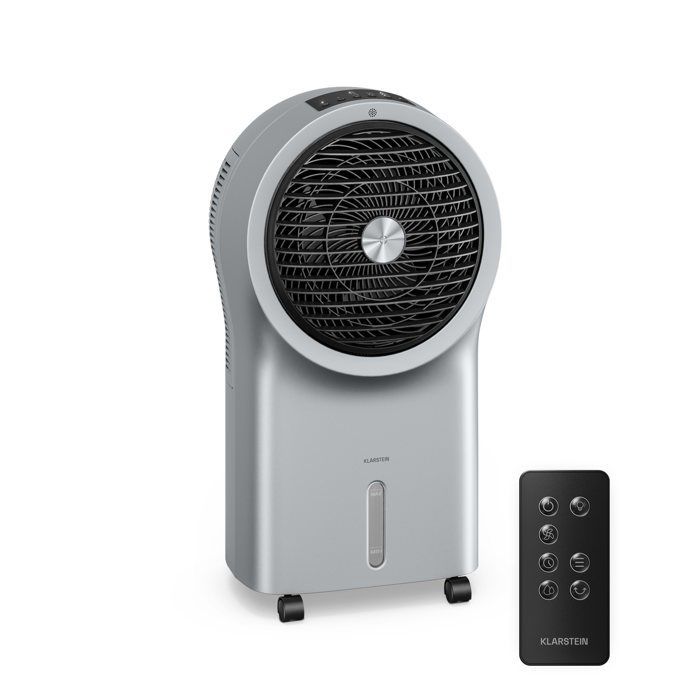 Ventilador enfriador de aire Klarstein Whirlwind - 320 m³/h - 6 l - 30 m² - 3 modos - Control remoto - Temporizador de 8 horas
