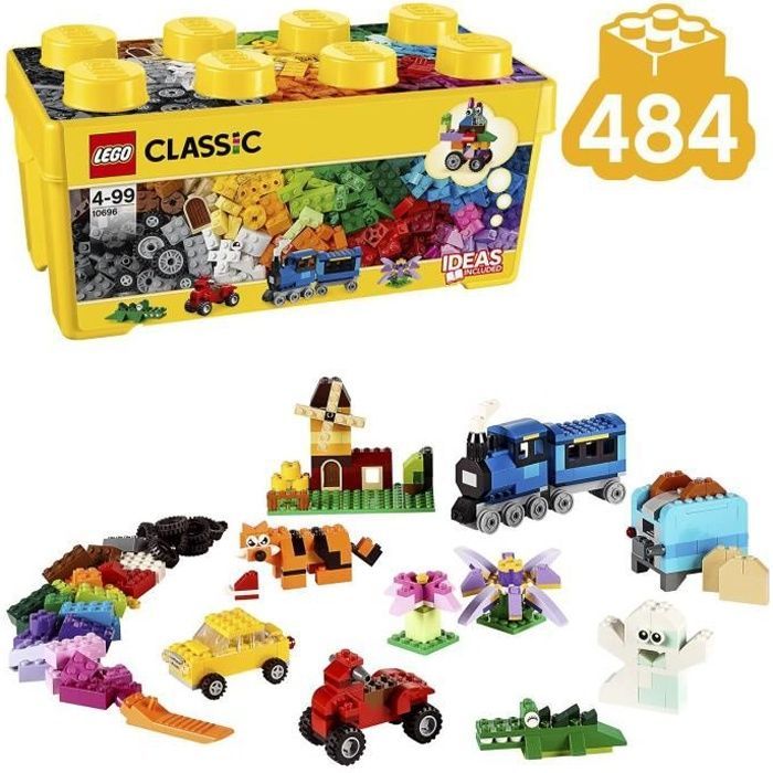 Scatola creativa per mattoncini LEGO® Classic 10696, per riporre facilmente i giocattoli, regalo ideale per i fan di LEGO Masters.