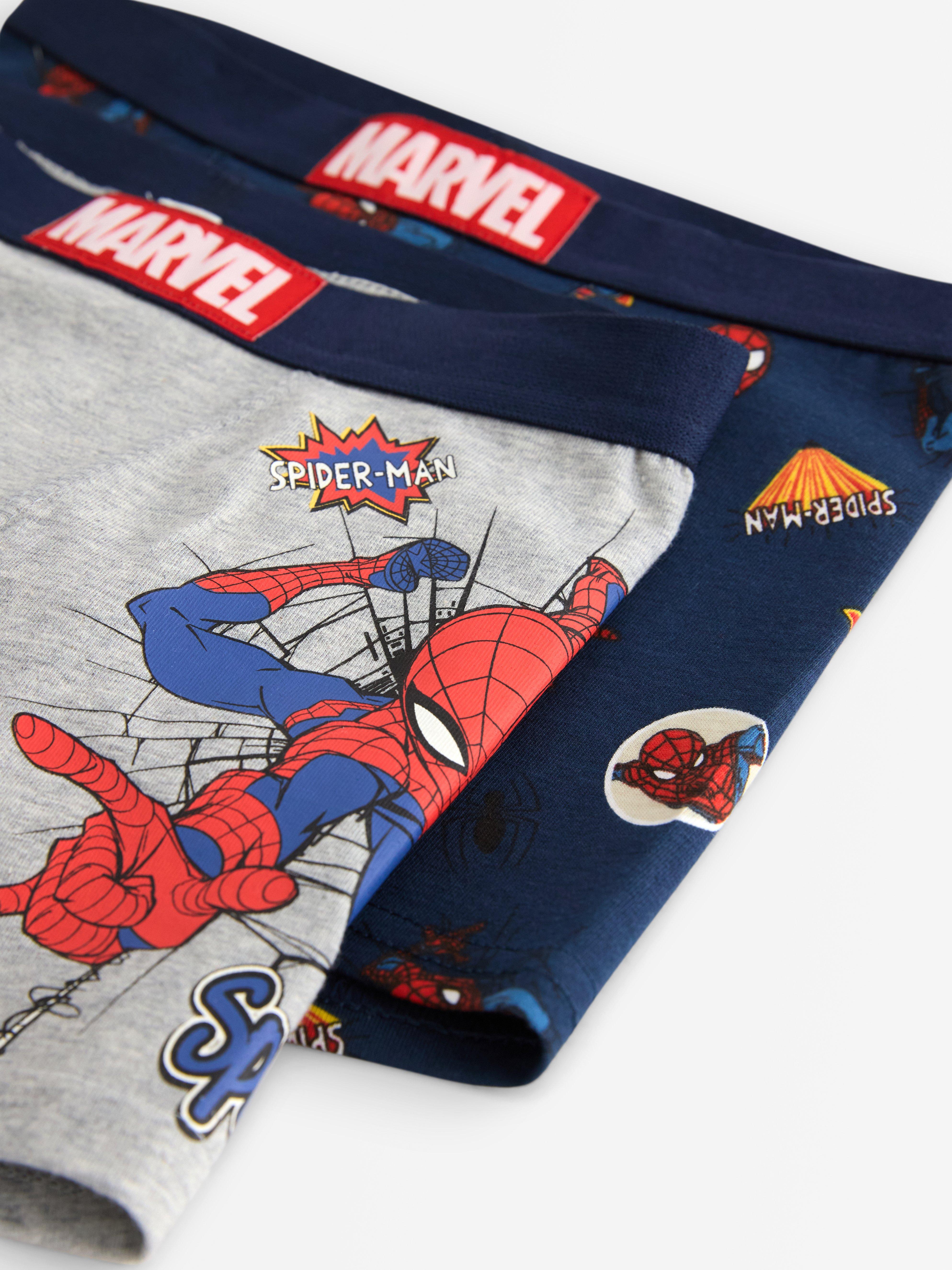 Conjunto de 3 cuecas boxer do Homem-Aranha, azul escuro.