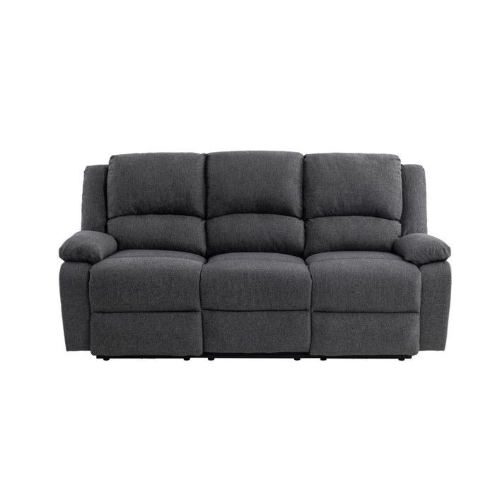 LEO 3-Sitzer-Elektro-Relaxsofa mit Stoffbezug – B 193 x T 93 x H 96 cm – LOUNGITUDE