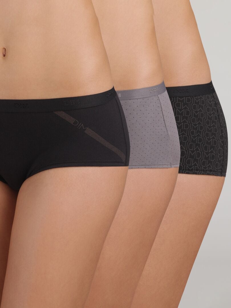 Set van 3 boxershorts 'Les Pockets' van 'DIM' - zwart