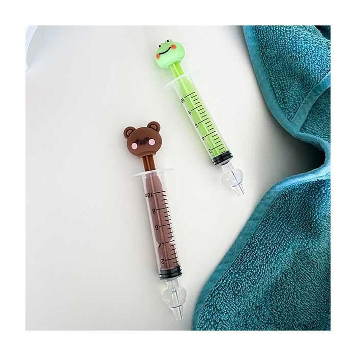 Plic Care Packung mit zwei Nasenspritzen für Babys 10 ml - ab 4 Monaten (Modell: Frosch und Bär)