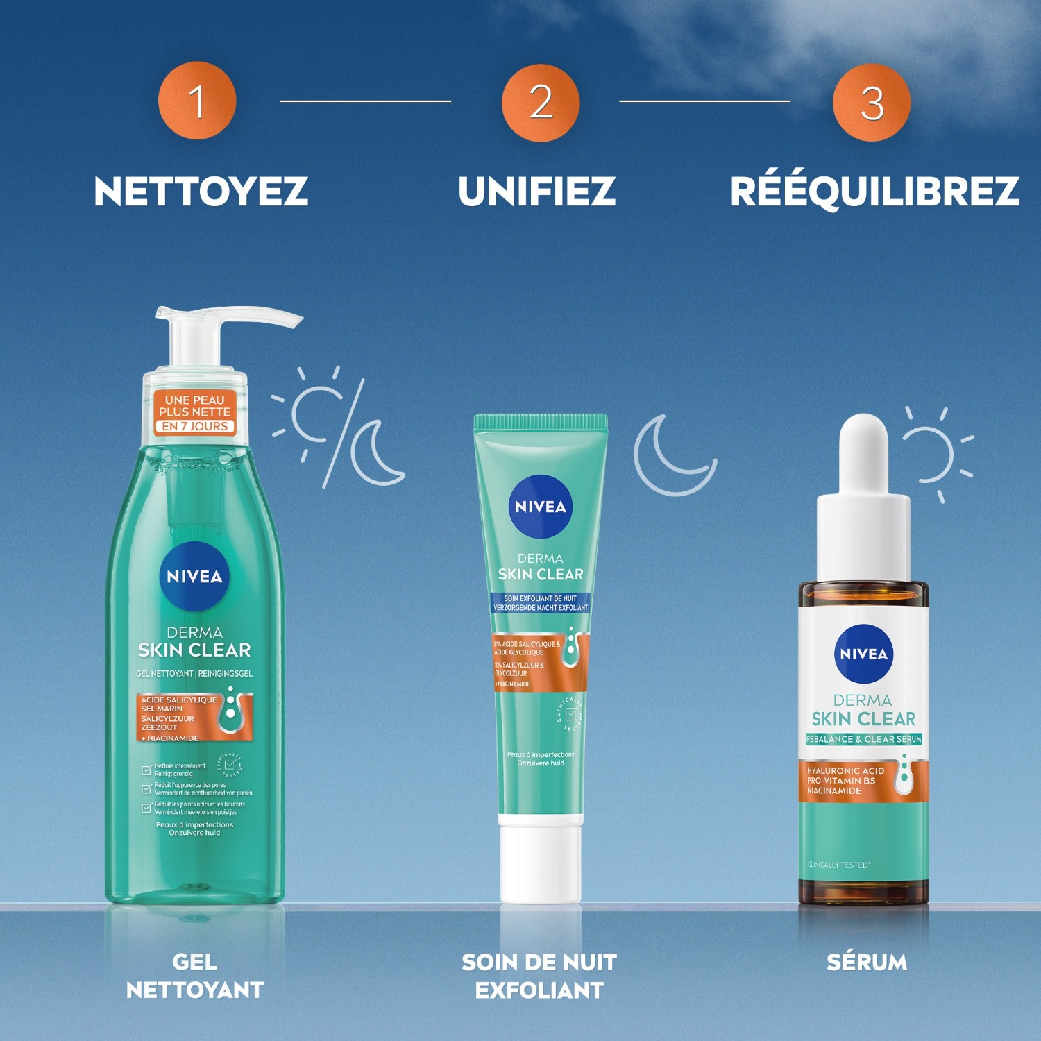 NIVEA Gel nettoyant visage à l'acide Salicylique peaux à imperfections tendance acnéique