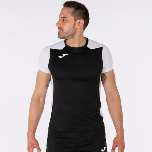 Camiseta Manga Corta Joma Record II Negro Blanco