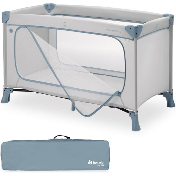 Cuna de viaje ZOKKO Dream N Play Plus - 125x65x76 cm - Plegable - Incluye bolsa de transporte - Apertura lateral