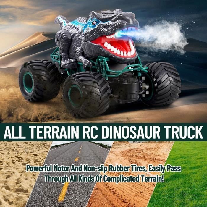 Voiture Télécommandée Dinosaure Telecommande pour Garcon 4 5 6 7 8Ans Mouvements Realistes Robot Radiocommande avec Manette Controle