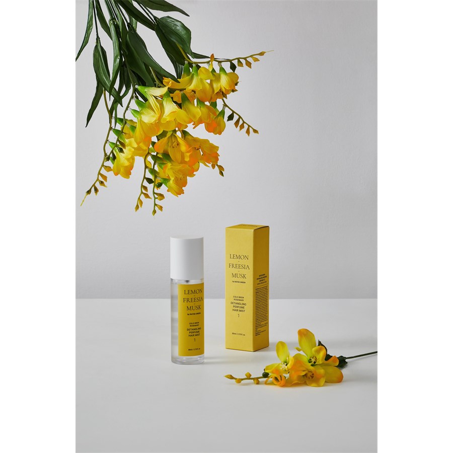 Rated Green Citron-Freesia-Musk Brume coiffante parfumée Detangling Hair Mist 01