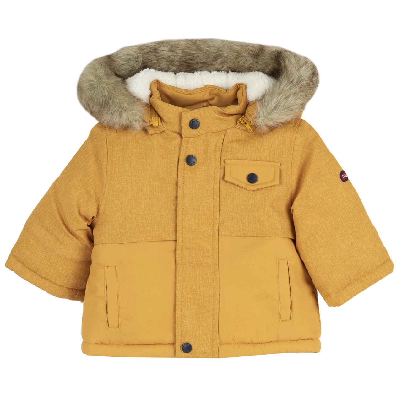 Żółty płaszcz w stylu parki