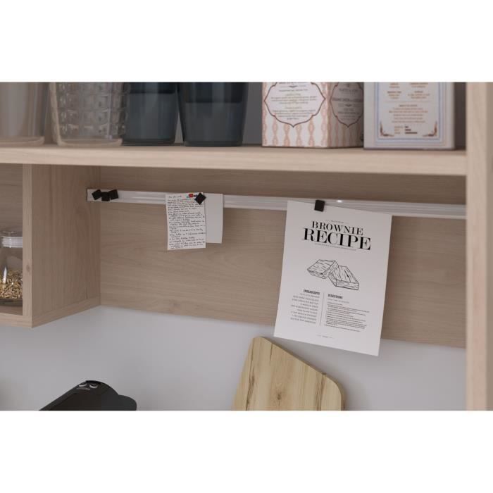 Aparador de cocina - BECOOL - 100,2 x 185,7 x 45,3 cm - Roble / Blanco - PARISOT
