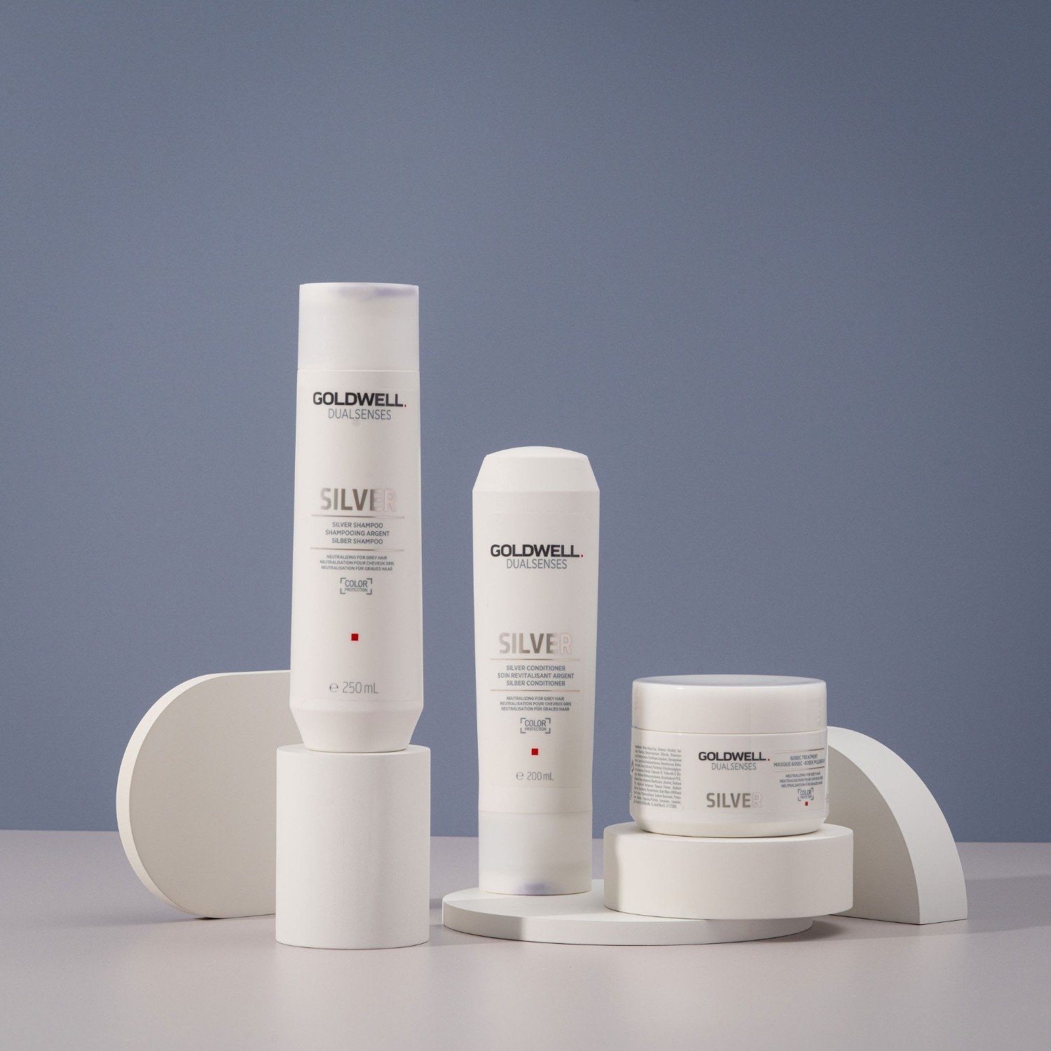 „Goldwell Dualsenses Silver“ plaukų kaukė, 60 sekundžių trukmės procedūra – 200 ml