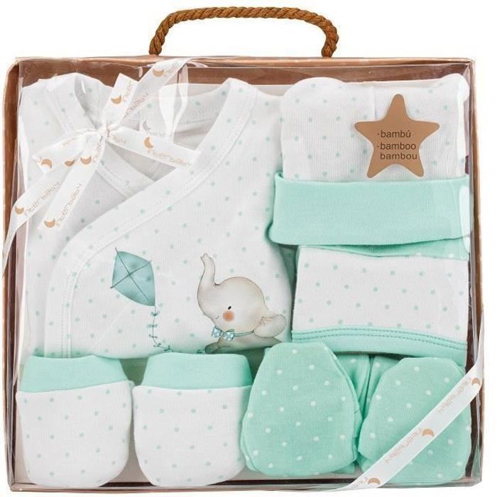 Roupa de bebê - INTERBABY - Olifant - 100% algodão - Menta - Unissex