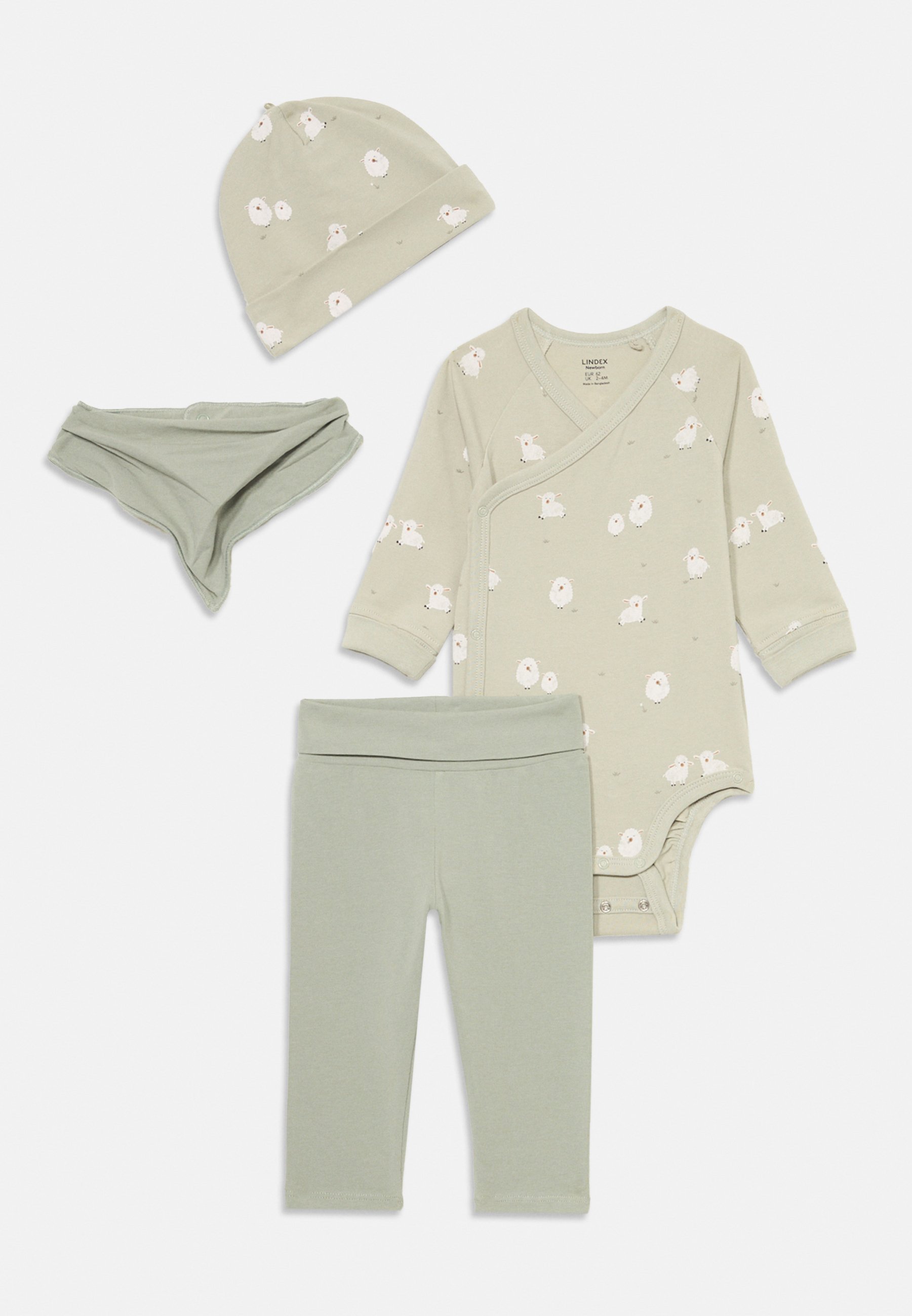 Set sciarpa unisex Lindex - Corpo - verde polvere chiaro