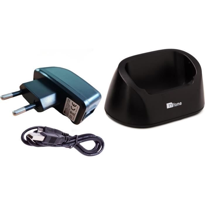 Base di ricarica di ricambio TTfone con caricabatterie (TT970) - TTFONE - Bianca