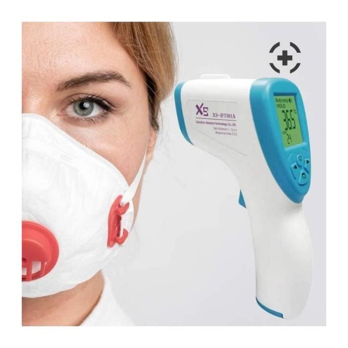 Thermomètre frontal numérique sans contact pour enfants avec mesure instantanée Alarme de fièvre  professionnel corps
