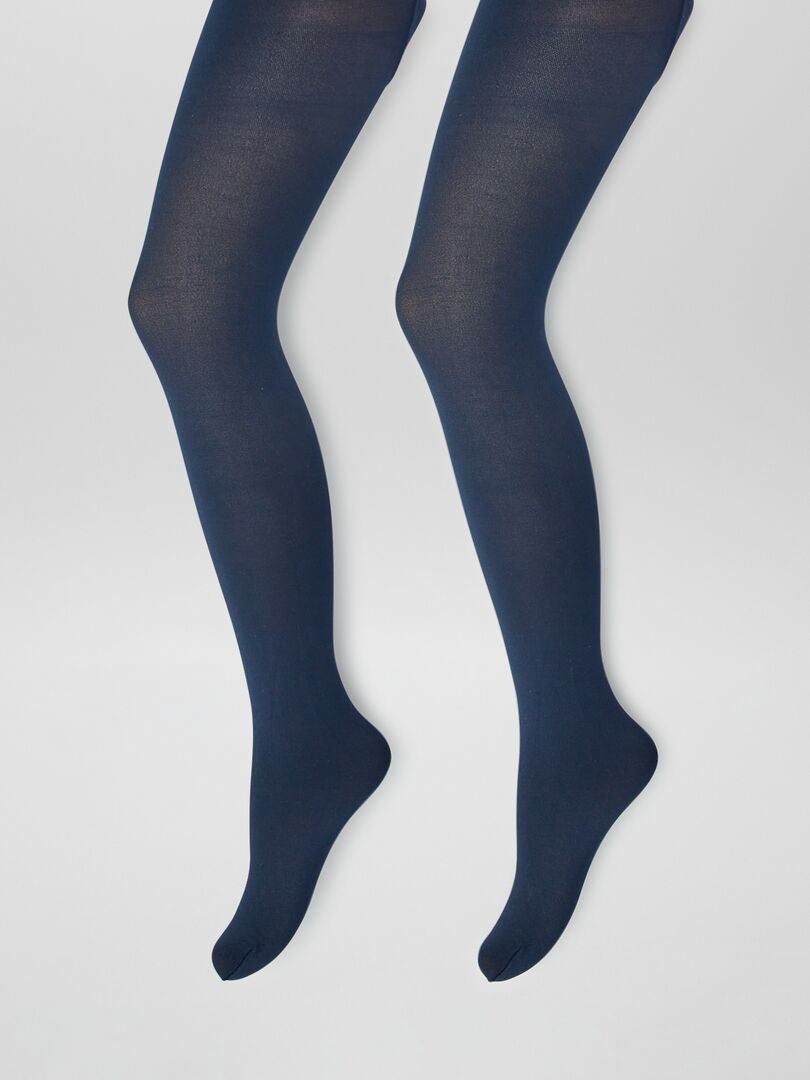 Conjunto de 2 pares de medias opacas - azul marino