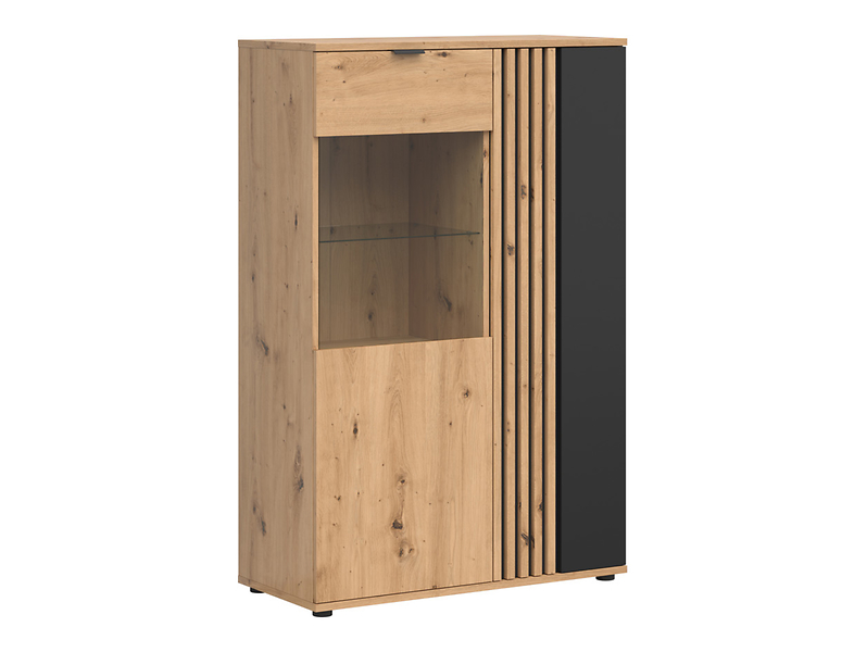 Witryna Vabres 90 cm z 2 drzwiami dąb artisan lamele