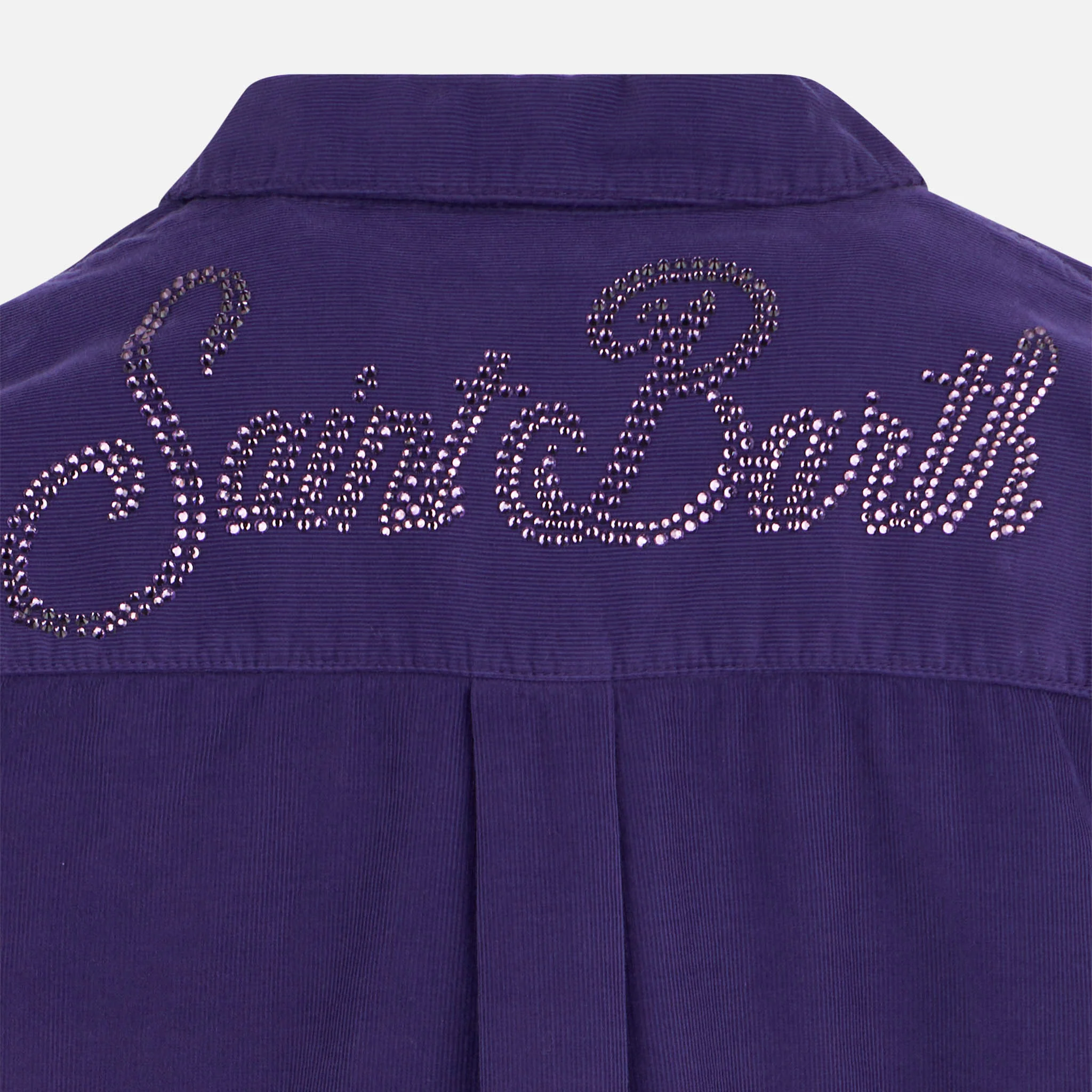 Saint Barth meisjesfluwelen overshirt met strass-print