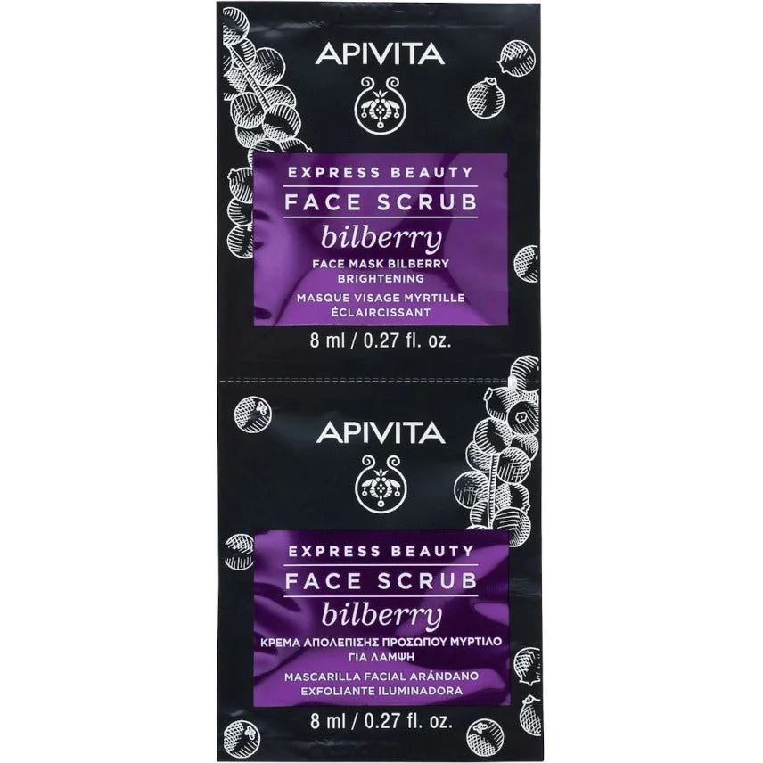 APIVITA Apivita Express Blueberry Brightening Facial Peeling 2 x 8 ml