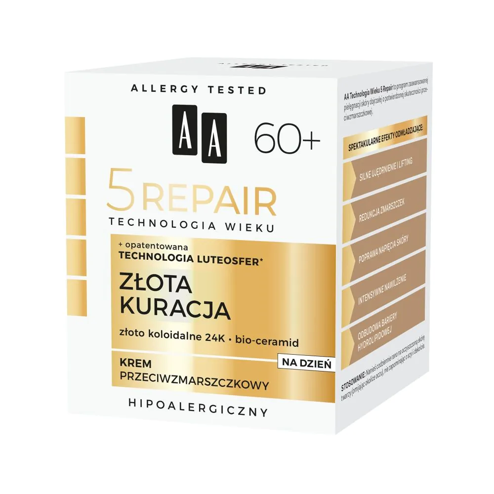 AA Technologia Wieku 5Repair 60+ Złota Kuracja krem przeciwzmarszczkowy
