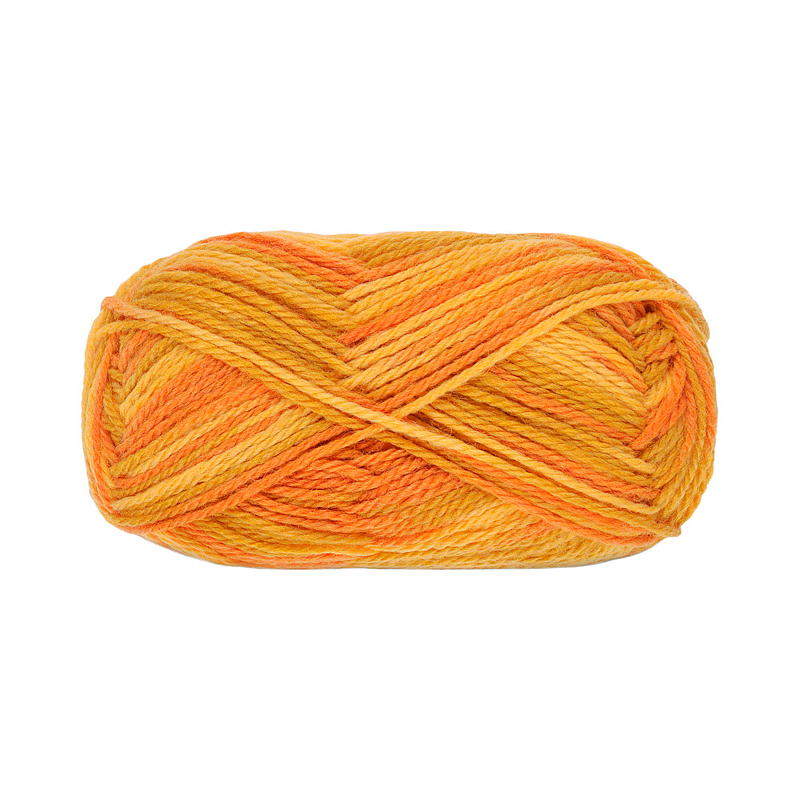 Laine Trysil Labbetuss, mélange de laine 60 % laine, imprimé jaune soleil