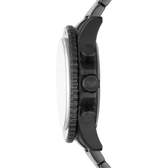 Montre Hommes Emporio Armani AR11363 Quartz Chronographe Bracelet Acier inoxydable Noir