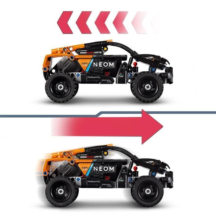 LEGO® 42166 Technic NEOM McLaren Extreme E Raceauto, speelgoedauto met terugtrekmechanisme voor kinderen, bouwbaar