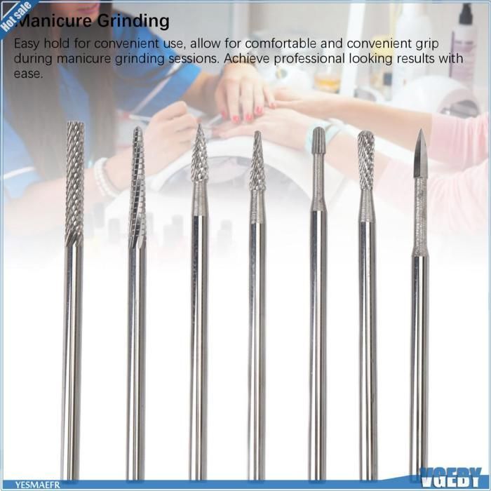 Conjunto de Brocas para Unhas Ashata, Brocas para Remoção de Esmalte, Brocas de Carboneto de Tungstênio para Higiene e Preenchimento das Unhas