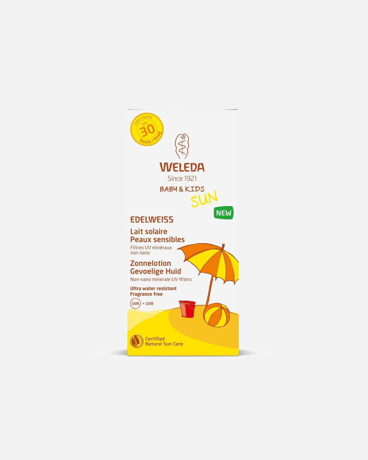 Weleda Balsamo Solare all'Edelweiss, lozione solare per pelli sensibili con SPF 30 - 150 ml