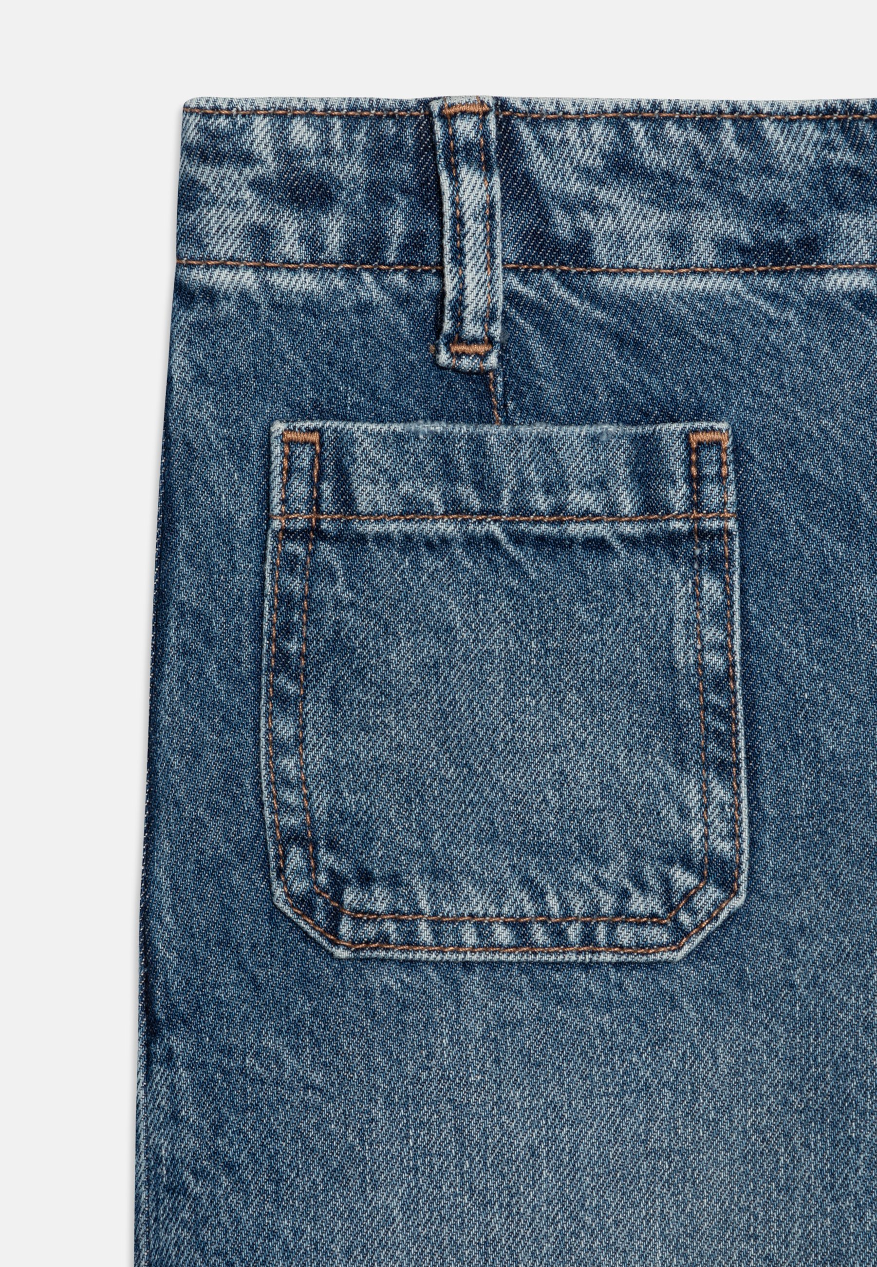 GAP KIDS HIGH RISE STRIDE WIDE-LEG ANKLE JEANS - Rechte pijpen - medium wassing