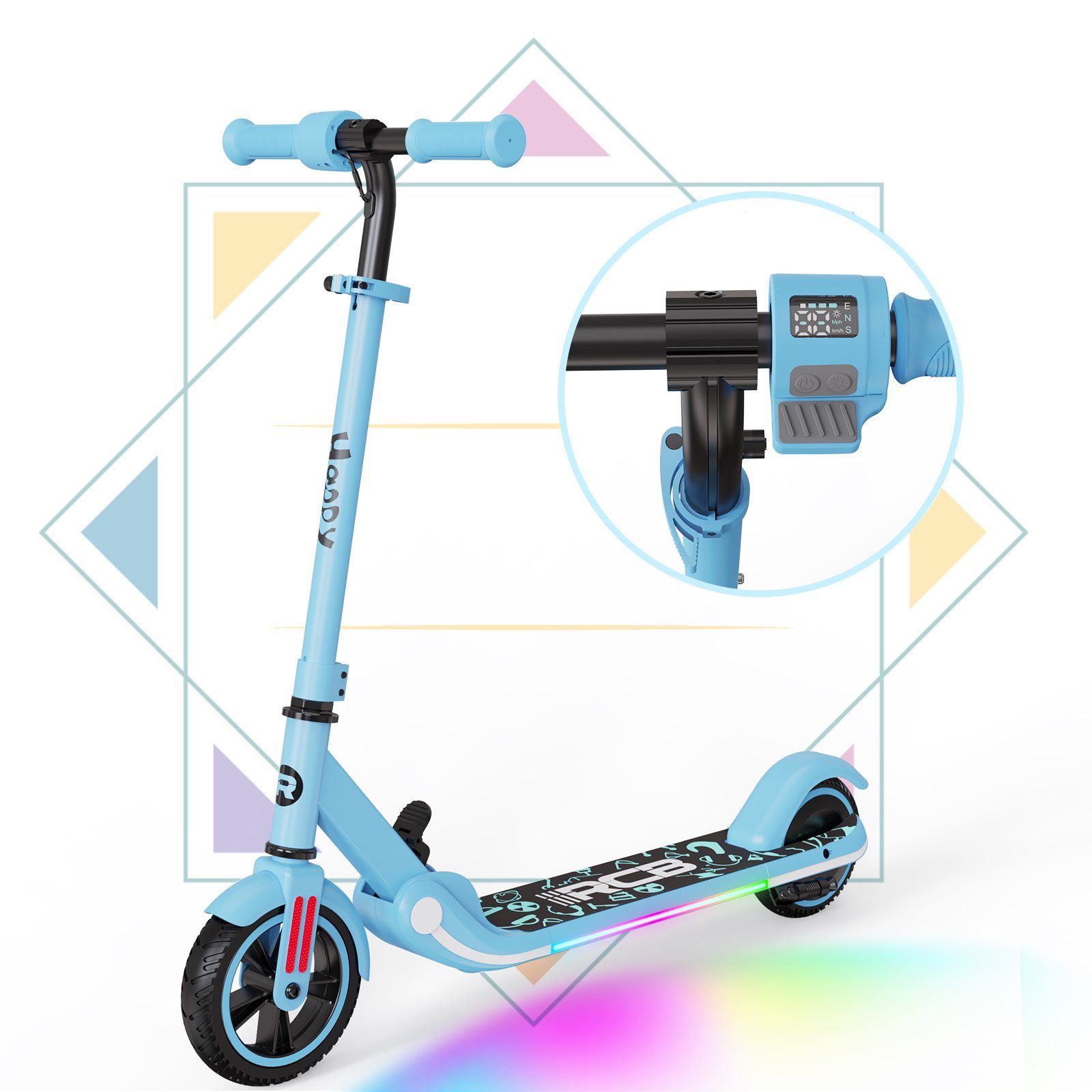 Trottinette RCB mini, trottinette enfant, trottinette enfant pliable 150 W 16 km/h