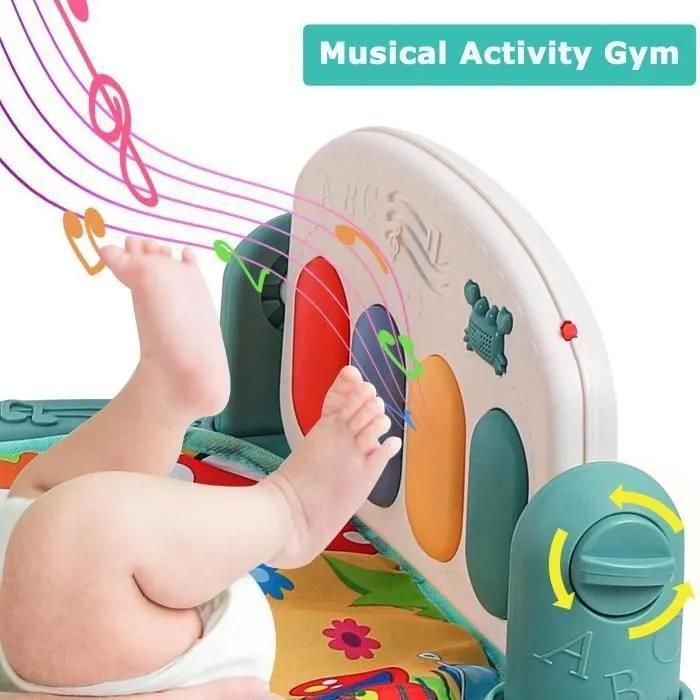 LUXS Musical Baby Activity Mat - With Play Arches - Sound Effects - Colorful