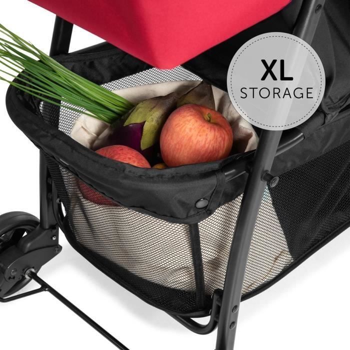 HAUCK - Poussette canne - SPORT - Pliable & inclinable - Capote Pare-Soleil - 4 roues - Noir / Rouge