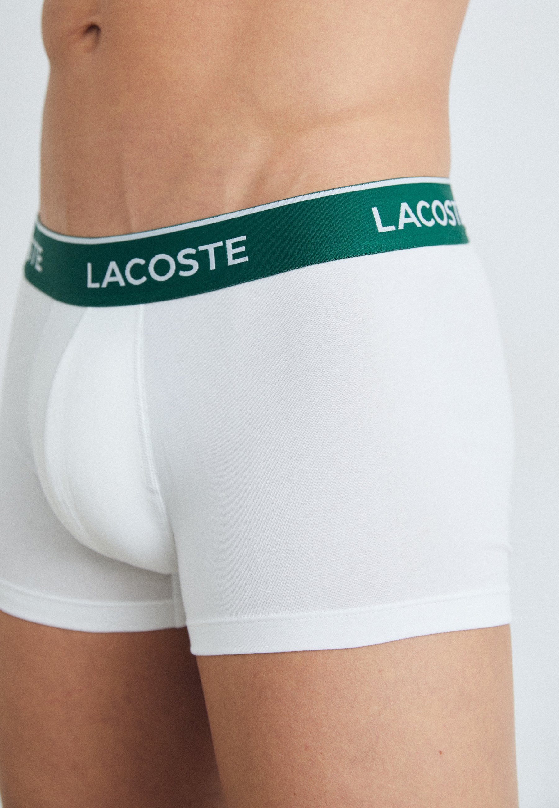 Lacoste UNDERWEAR TRUNK 3 PACK - Pánské kalhotky - black/white/silver chin
