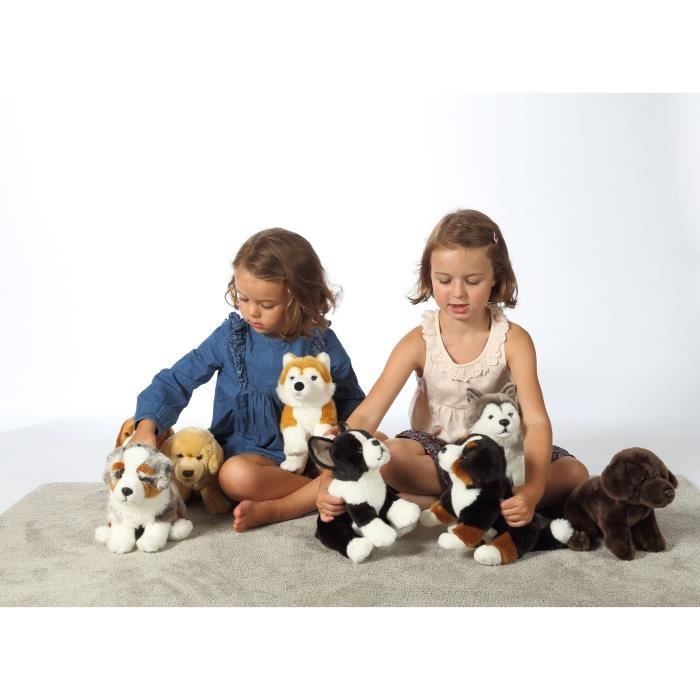 Peluche di cane Husky - GIPSY TOYS - Seduto, 25 cm