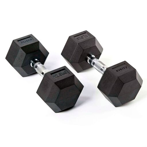  Evergy sešstūra hanteles 12,5 kg (pāris)