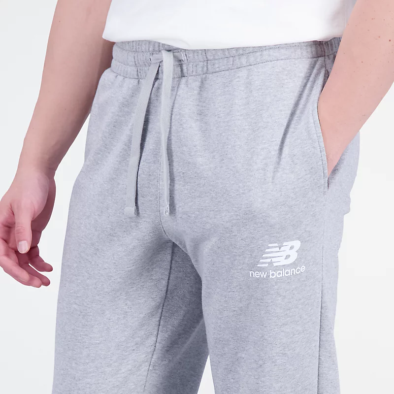 Calça de moletom masculina Essentials Stacked Logo French Terry - Cinza Atlético