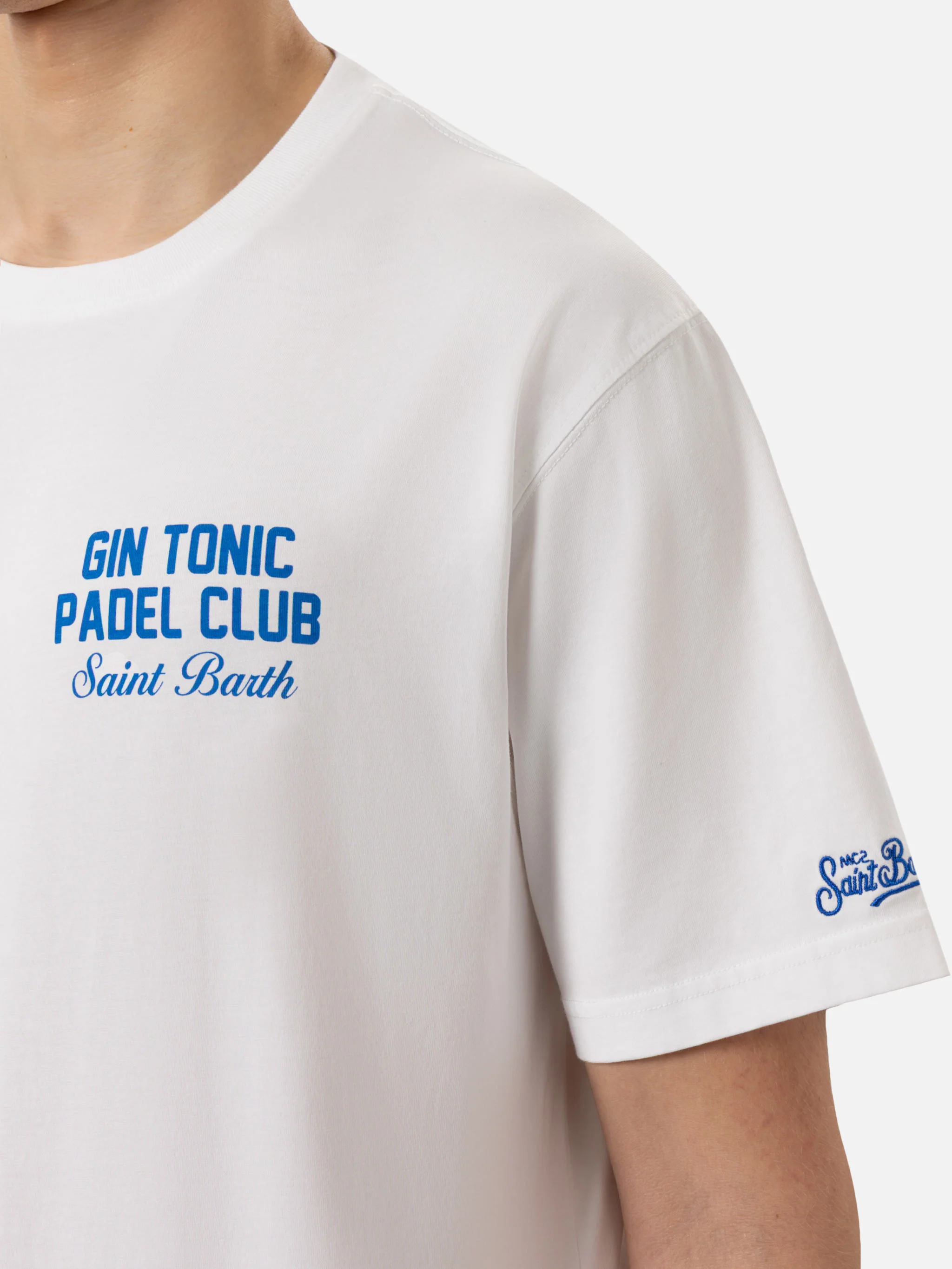 Heren katoenen T-shirt met Gin Tonic Padel Club-print
