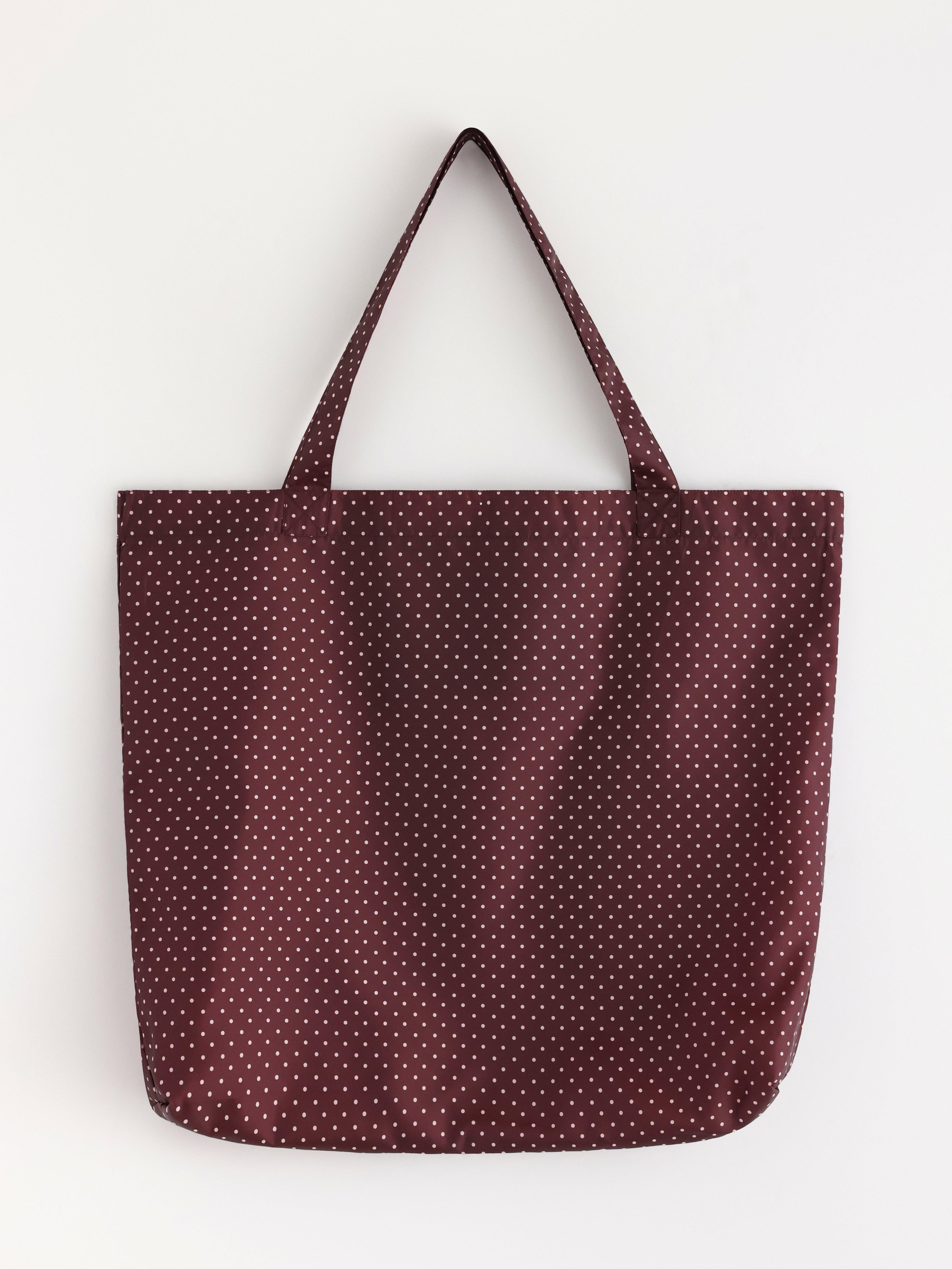 Sac de courses pliable rouge foncé