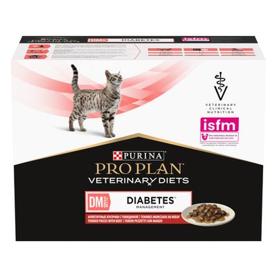 PURINA PRO PLAN Diete Veterinare Feline DM Managementul Diabetului cu Vită