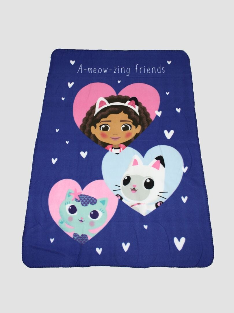 Gabby's Poppenhuis Fleece Deken - Blauw/Roze