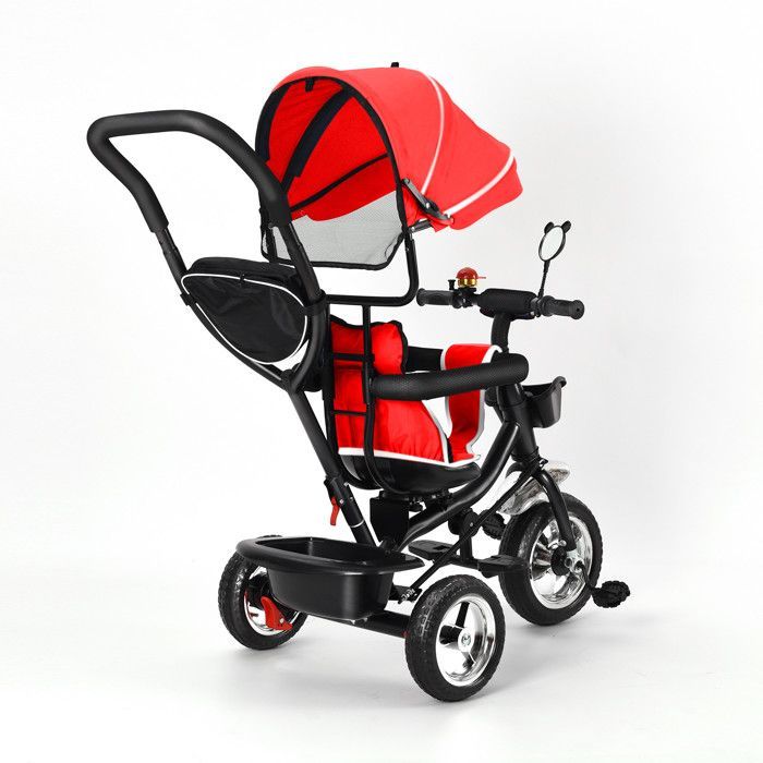 Tricycle évolutif pour enfant de 1 à 5 ans -mixte-4 positions-Rouge