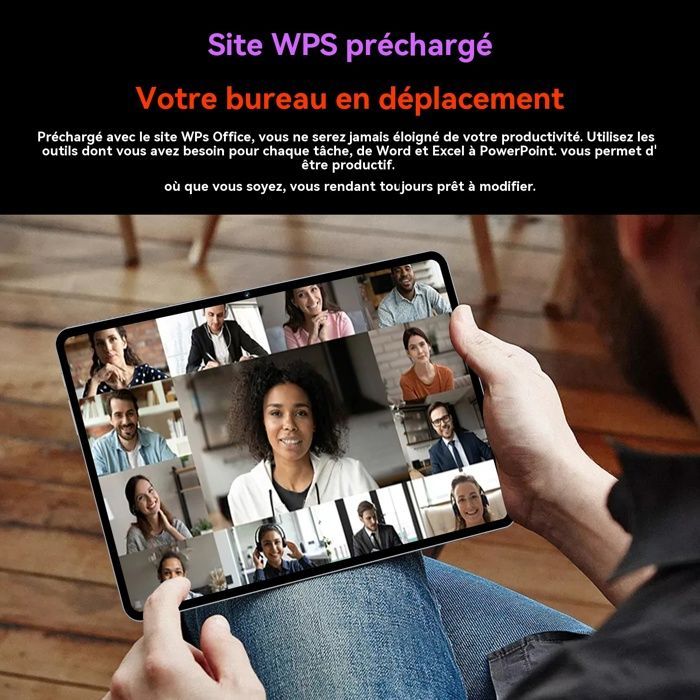 Tablet Android 14 da 10 pollici, 8 GB di RAM, 256 GB di ROM, fotocamera da 16 MP + 32 MP, 5G LTE, batteria da 10000 mAh, blu.