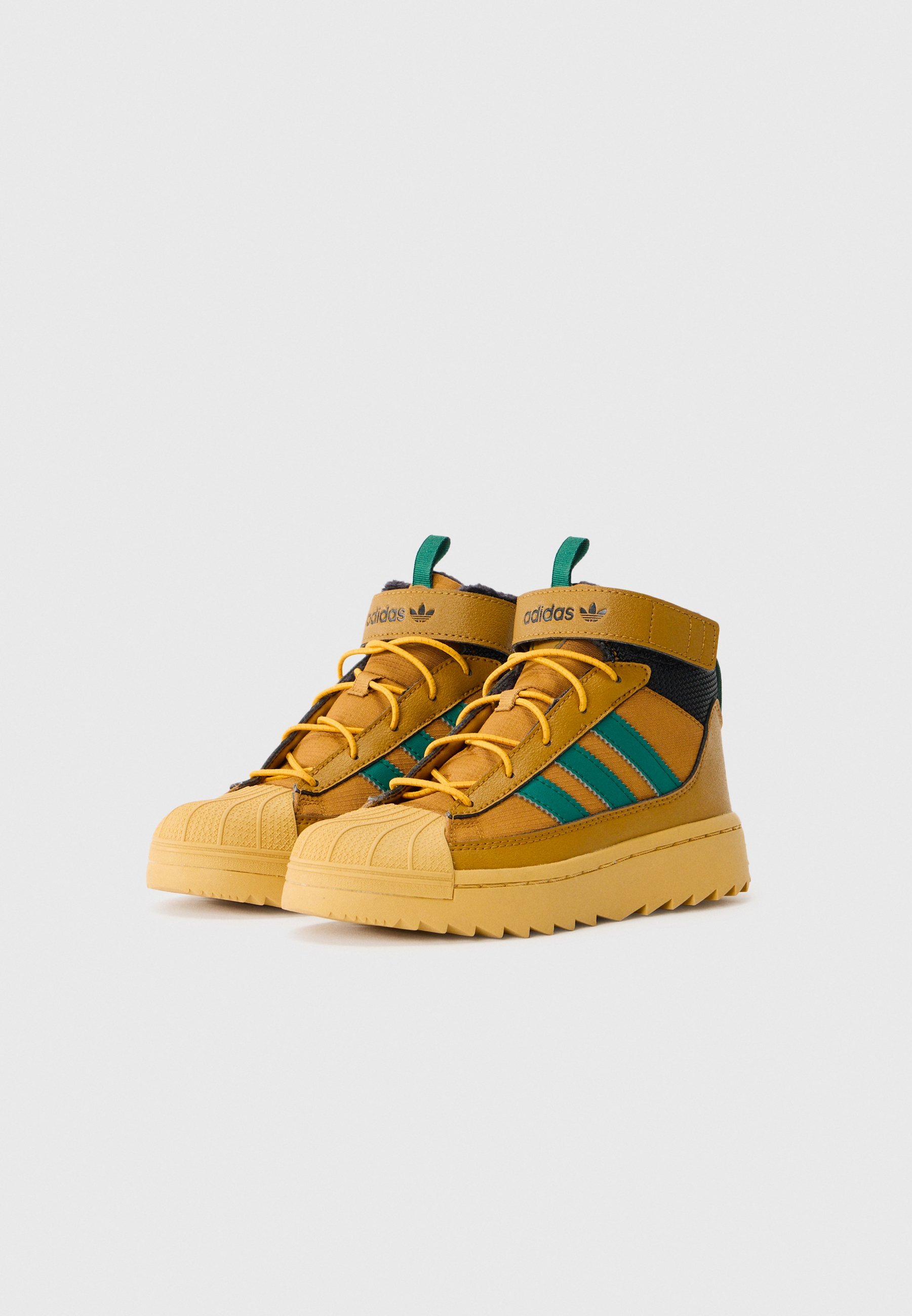 adidas Originals SUPERSTAR UNISEX - Zimní boty - bronzově zbarvená strata/collegiate green/zlatá béžová