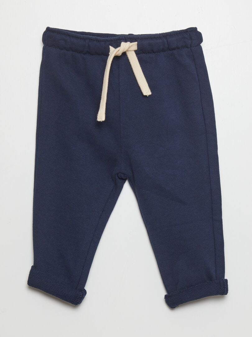 French Terry joggingbroek - ZWART