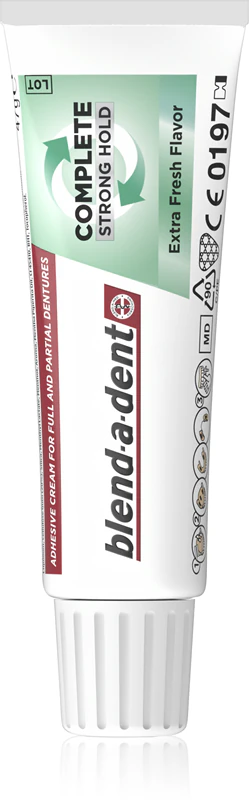 Creme adesivo super adesivo Blend-a-dent para fixação de dentaduras