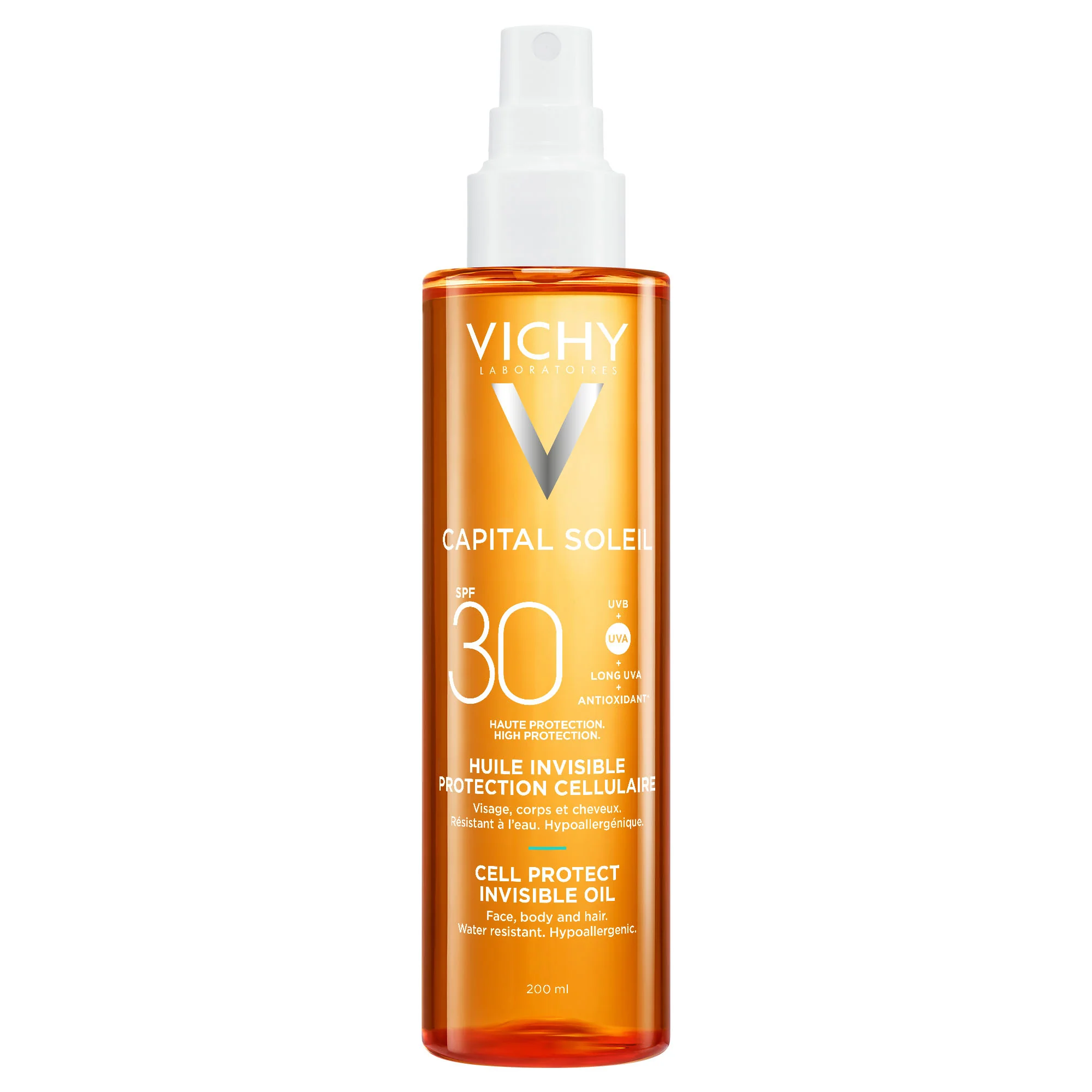 Capital Soleil Cell Protect Olio Invisibile SPF30 - Olio solare corpo alta prot., Solare viso alta prot.