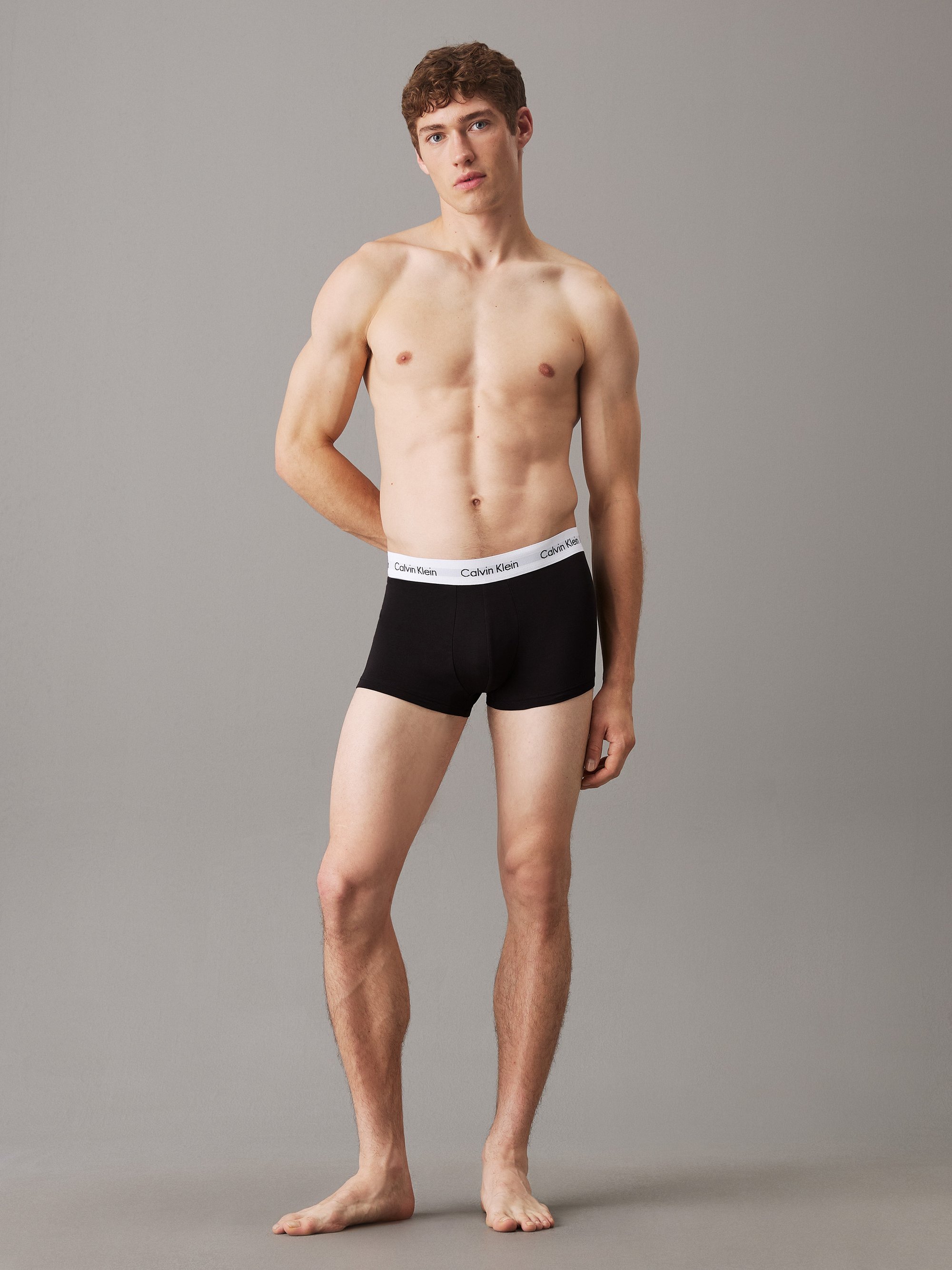 Slip Calvin Klein a vita bassa elasticizzati, confezione da 3 - neri