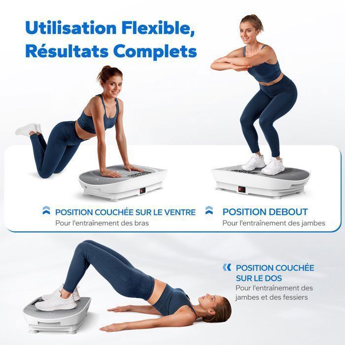 MERACH Mini-Vibrationsplatte, 10 Geschwindigkeitsstufen mit Fernbedienung und LED-Anzeige, leises Fitnessgerät, Grau, max. 150 kg
