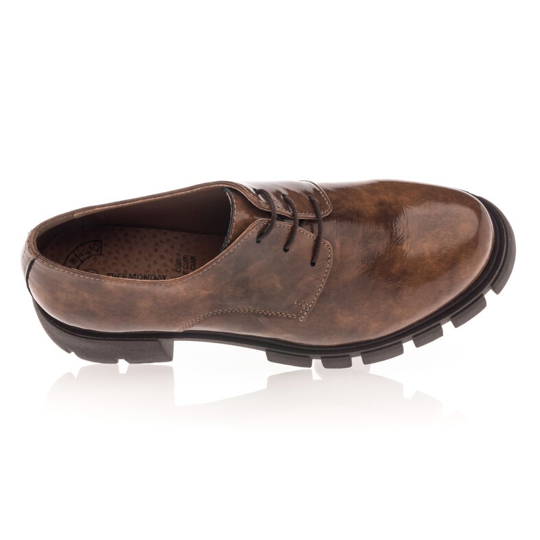 Bruine veterschoenen voor dames / Derbyschoenen