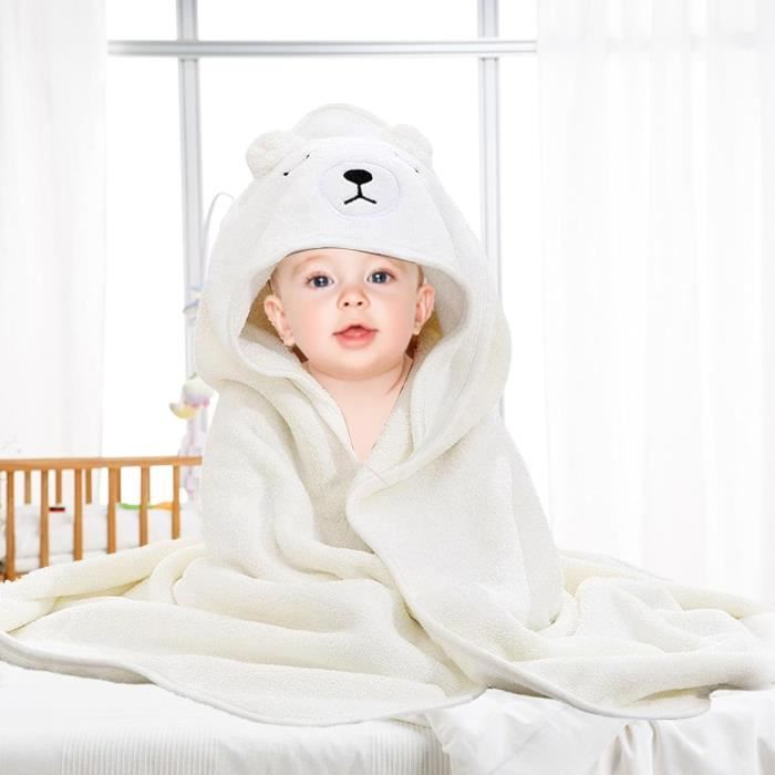 Juego de 3 piezas de toalla de baño para bebé, suave y altamente absorbente, 80 x 80 cm, felpa coral de alta calidad, capa de baño para edades de 0 a 5 años.